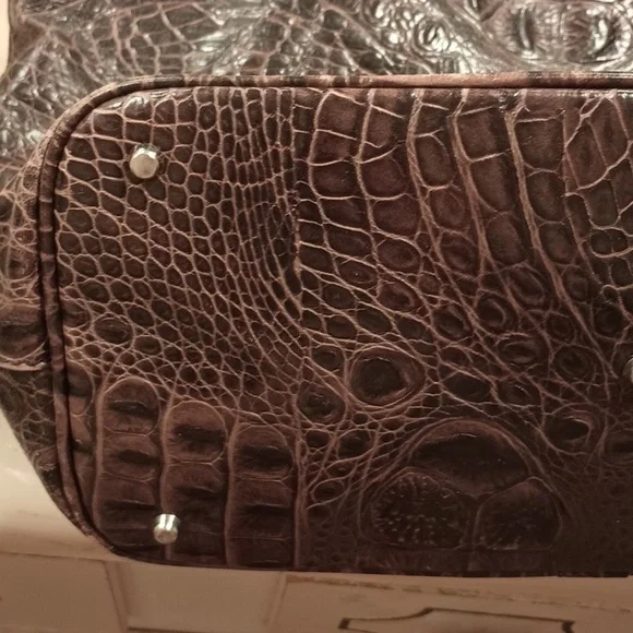 Furla Brown Croc-Embossed Tote Bag - Picture 6 of 10